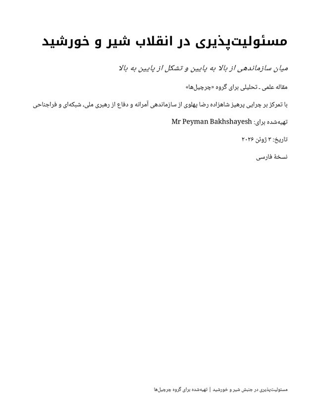 Cover of Responsibility in the Lion and Sun Revolution